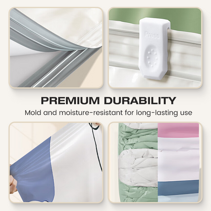 ✨ No-Pump Revolutionary Vacuum Storage Bags —Space-Saving Compression Bags for Bedding & Clothes | Tool-Free Organization Solution 🏠
