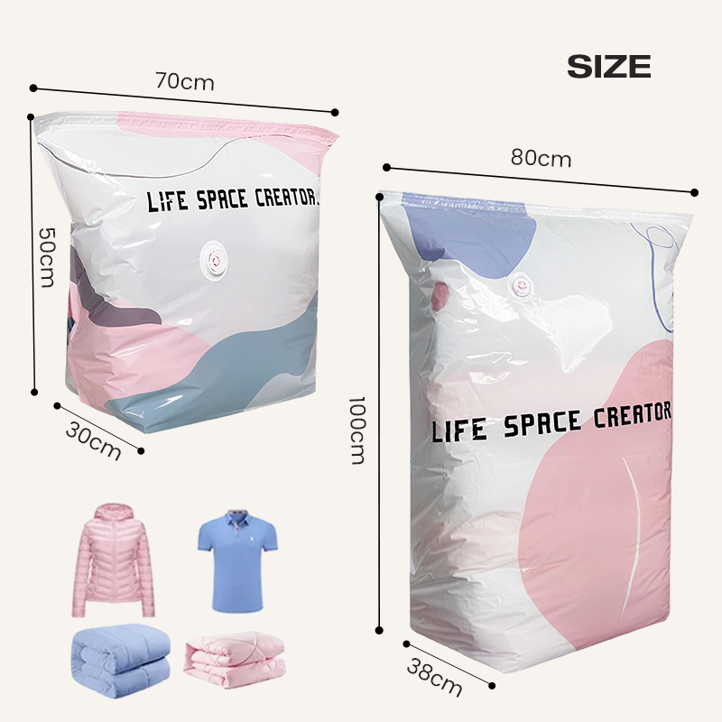 ✨ No-Pump Revolutionary Vacuum Storage Bags —Space-Saving Compression Bags for Bedding & Clothes | Tool-Free Organization Solution 🏠