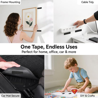 🏠🔒Mount Strips —Industrial-Strength Hold, Reusable & Adjustable, Zero Wall Damage