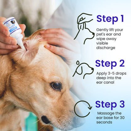 🏆RZXEA™ Pet EarPro Drops FM+ —Heal Fast & Stop the Itch | Advanced Pet Ear Infection Drops for Mites, Yeast & Bacteria - Vet Grade Formula